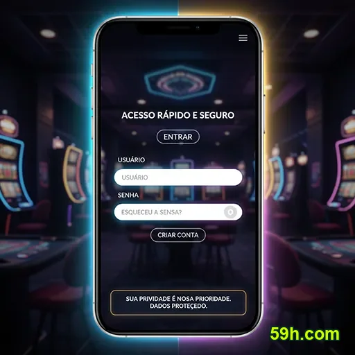 Tela de login 59h.com com verificação segura