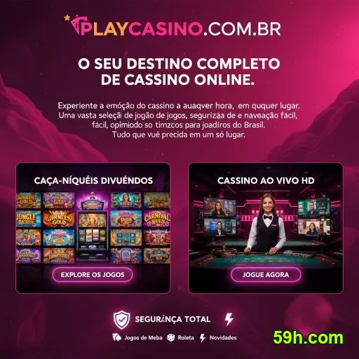 Tela de login seguro da 59h.com no celular