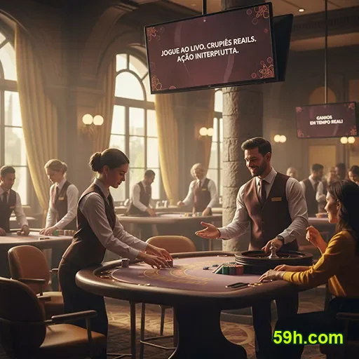 Interface da 59h.com em ambiente organizado ao vivo